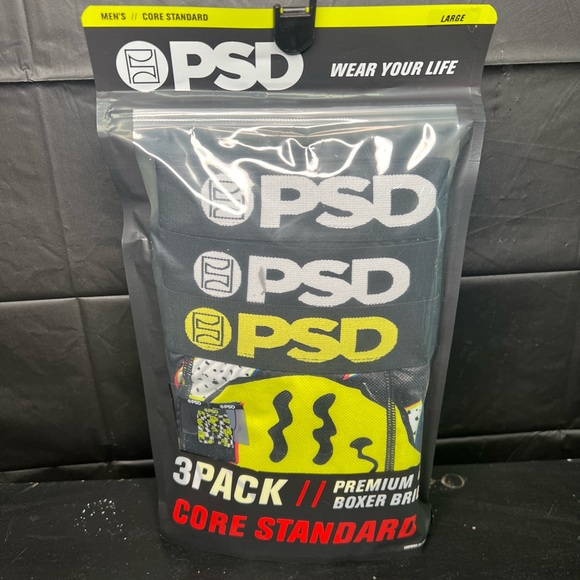 PSD 3 pk boxer briefs dripping checkered smiley face - Picture 1 of 4